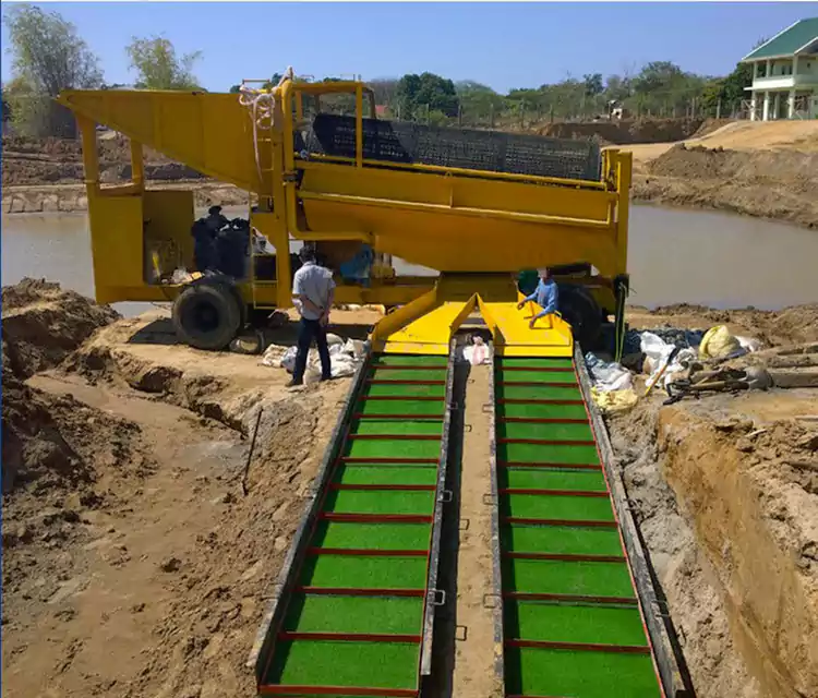 Inqwelo ephathwayo yeGold Panning Cart